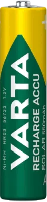 VARTA Recharge Accu Solar AAA HR03 1,2 V 550 mAh – nabíjecí NiMH baterie, 2 ks