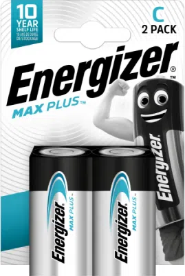 ENERGIZER MAX PLUS C LR14 1,5 V – alkalický monočlánek, 2 ks
