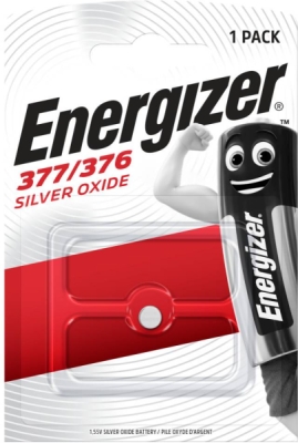 ENERGIZER 377/376 SR66 1,55 V – stříbrooxidová hodinková baterie, 1 ks