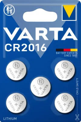 VARTA CR2016 3 V – lithiová knoflíková baterie, 5 ks