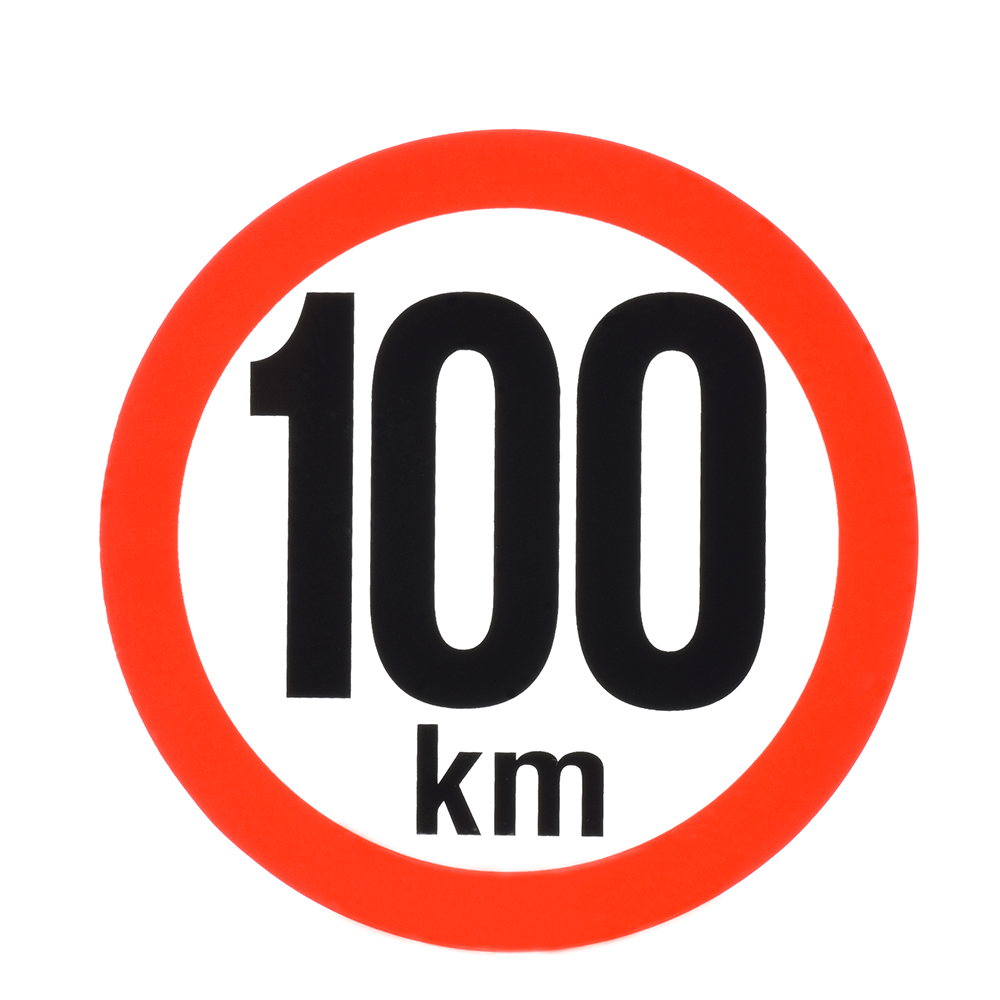 AGADOS 47000155 – Reflexní samolepka rychlosti 100 km/h, Ø 150 mm