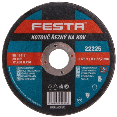 1.22225 Rezný kotúč na kov 125x1x22,2mm