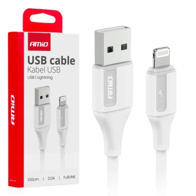Kábel na nabíjanie USB-A iPhone 3A 100cm FullLINK AMiO-03919