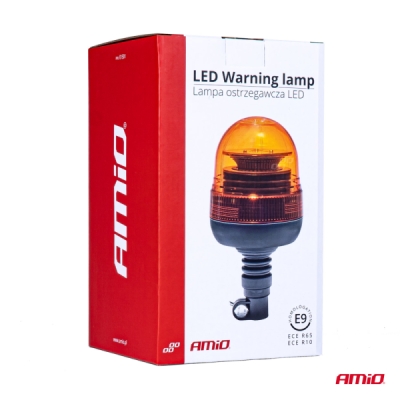 01501 Výstražný LED maják WAR09P, ECE R10 R65 39LED 12/24V IP56 AMIO