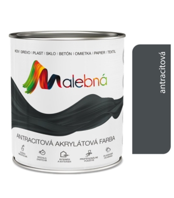 8581101441067 Malebná 0182 antracit - Vrchná akrylátová pololesklá farba 0,7l