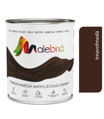 8581101441098 Malebná 0260 tmavohnedá - Vrchná akrylátová pololesklá farba 0,7l