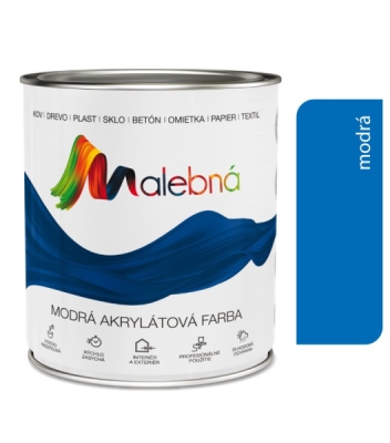 8581101441111 Malebná 0452 modrá - Vrchná akrylátová pololesklá farba 0,7l