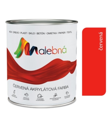 8581101441166 Malebná 0812 červená - Vrchná akrylátová pololesklá farba 0,7l