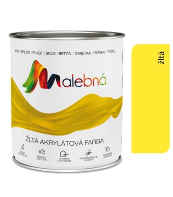 8581101441142 Malebná 0612 žltá - Vrchná akrylátová pololesklá farba 0,7l