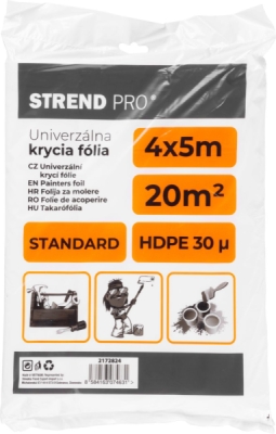 2172824 Fólia krycia maliarska 4x5 30µ Strend Pro