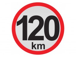 702120 Nálepka 120km reflexná priemer 150mm