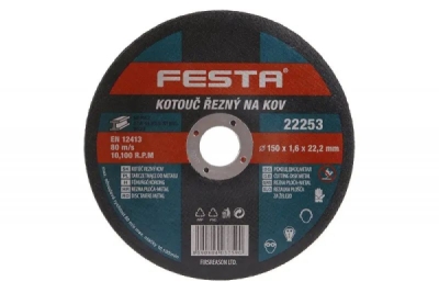 1.22253 Kotúč rezný kov 150x1,6x22,2