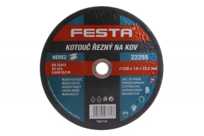 230x1,6x22,2 1.22255 Kotúč rezný na kov