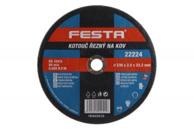 1.22224 Kotúč rezný na kov 230x2,5x22,2mm
