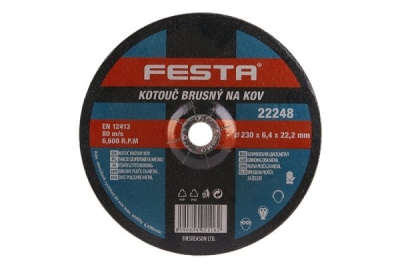 1.22248 Kotúč brusný kov 230x6,4x22.2 FESTA