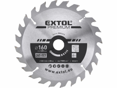8803213 Kotúč pílový s SK plátkami, O160x2,8x20mm, 24z, EXTOL PREMIUM