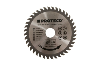 4209PK12540 Kotúč pilový s SK plátkami 125x1,8x22,2 40z PROTECO