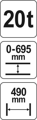 YT-55581 Dielenský lis 20 T YATO