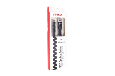 Kábel micro USB pružinový 120CM U-12 AMiO-02529
