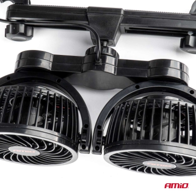 Ventilátor do auta pre opierku hlavy 2x4" 12V