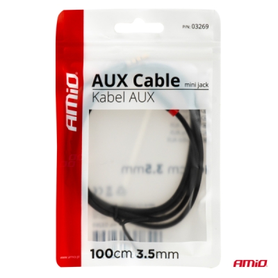 Kábel AUX jack-jack 3,5mm 100CM AMiO-03269