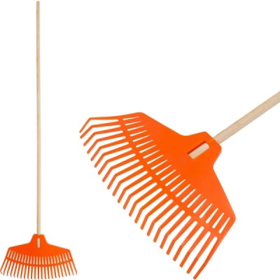 211137 Hrable plastové s násadou 150cm 23zubé 42cm