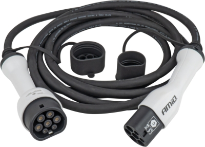 Kábel s konektorom na nabíjanie elektrických vozidiel Type2-Type2 3P 11 kW 5 m AMiO-04971