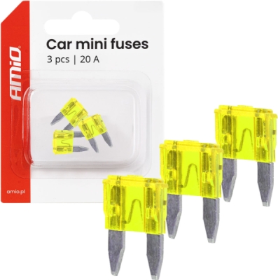 Autopoistky MINI BLISTER 3 ks 20A AMIO-05100