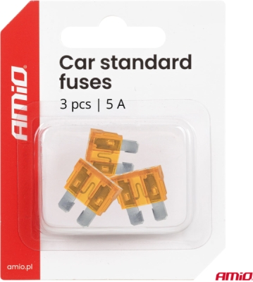 Autopoistky STANDARD BLISTER 3 ks 5A AMIO-05103