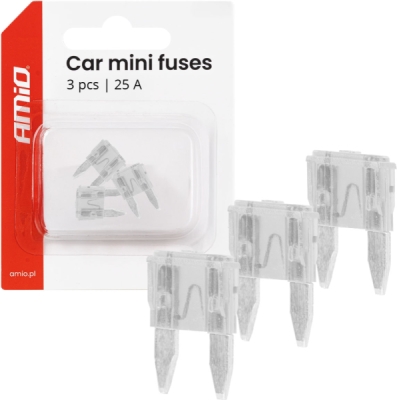 Autopoistky MINI BLISTER 3 ks 25A AMIO-05101