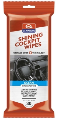 Dr.Marcus Shining Cockpit Cleaning Wipes Ocean - utierky na čistenie interiéru