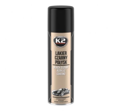 K2 Akrylová čierna farba 500ml - Lesklá