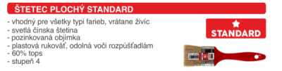 ELIT-SK Štetec plochý ŠTANDARD, na všetky typy farieb 30mm