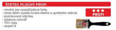 ELIT-SK Štetec plochý PROFI, na rozpúšťadlové farby 30mm