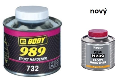 HB BODY 989 - new H732 epoxidové tužidlo  k základnej farbe 989  transparent 250ml