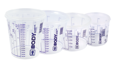 HB BODY plastová nádoba s odmerkou 400ml