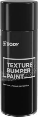 HB BODY bumper texture - textúrovaná farba na plasty v  spreji šedá 400ml