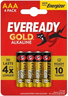 Batéria Eveready Gold AAA CP4