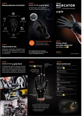 Rukavice jednorázové nitrilové GO GRIP S 50KS čierne