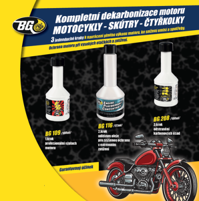 BG KIT 6900 – Kompletná dekarbonizácia 4-taktných motocyklov