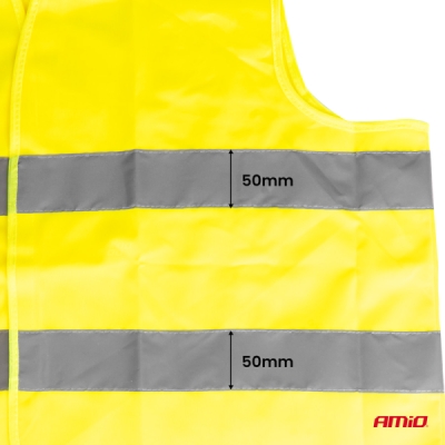 Reflexná vesta XXL žltá s certifikátom AMiO-01734