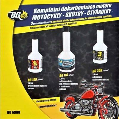 BG 6900 Kompletný KIT BG dekarbonizácie pre 4-taktné motocykle, štvorkolky a skútre