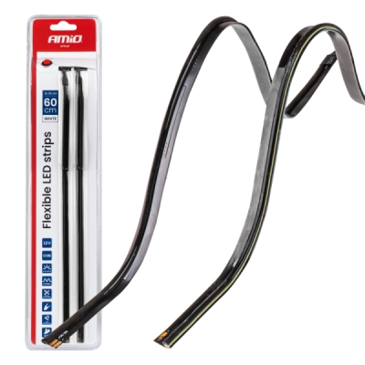 LED pásiky COB do auta - bočné biela 2x30cm 12V AMiO-04575