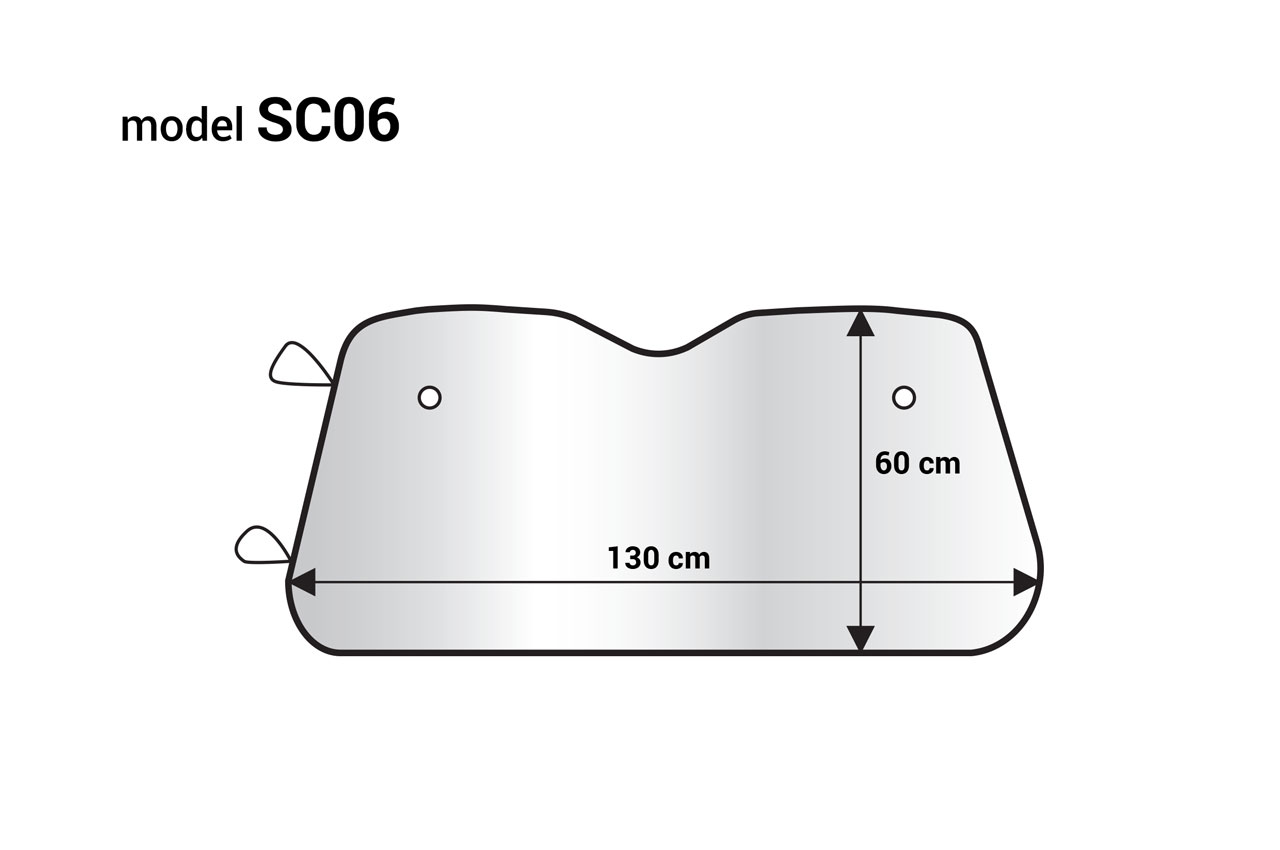 Slnečná clona na predné sklo 130x60 cm AMiO-01536