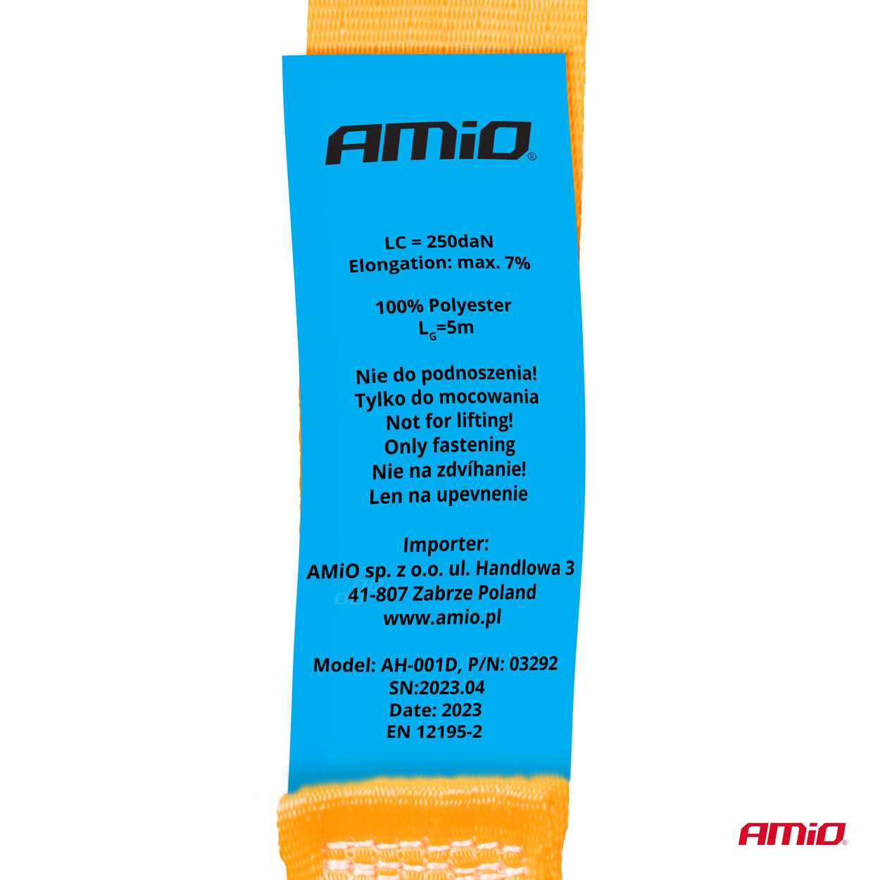Pás so samouťahovacou prackou 5m x 25mm AMiO-03292