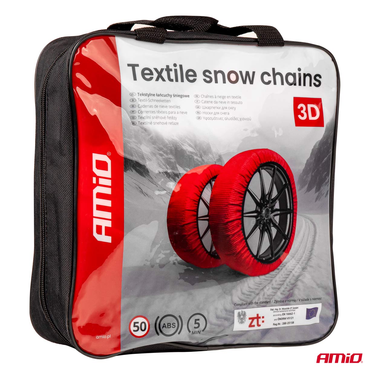 Textilné snehové reťaze 3D S EN16662-1 Önorm V5121 2 ks AMIO-04507