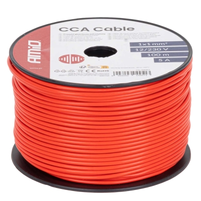 Vodič reproduktora jednožilový CCA 1x1 mm2 100 m 5 A 12/230 V AMiO-04451