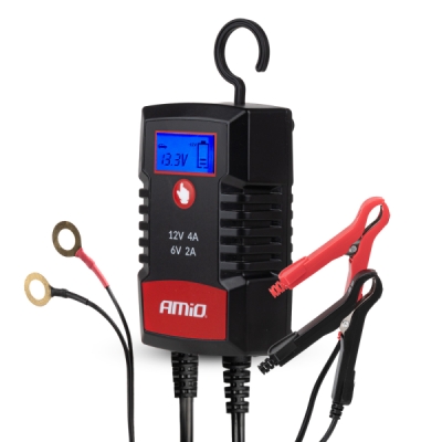 Nabíjačka digitálna AGM GEL STD LiFePo4 MAX 4A 6/12V PRO HOOK AMiO-04531