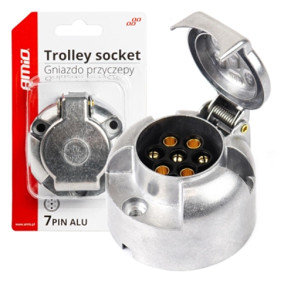 Zásuvka ťažného zariadenia 7PIN ALU AMiO-03217