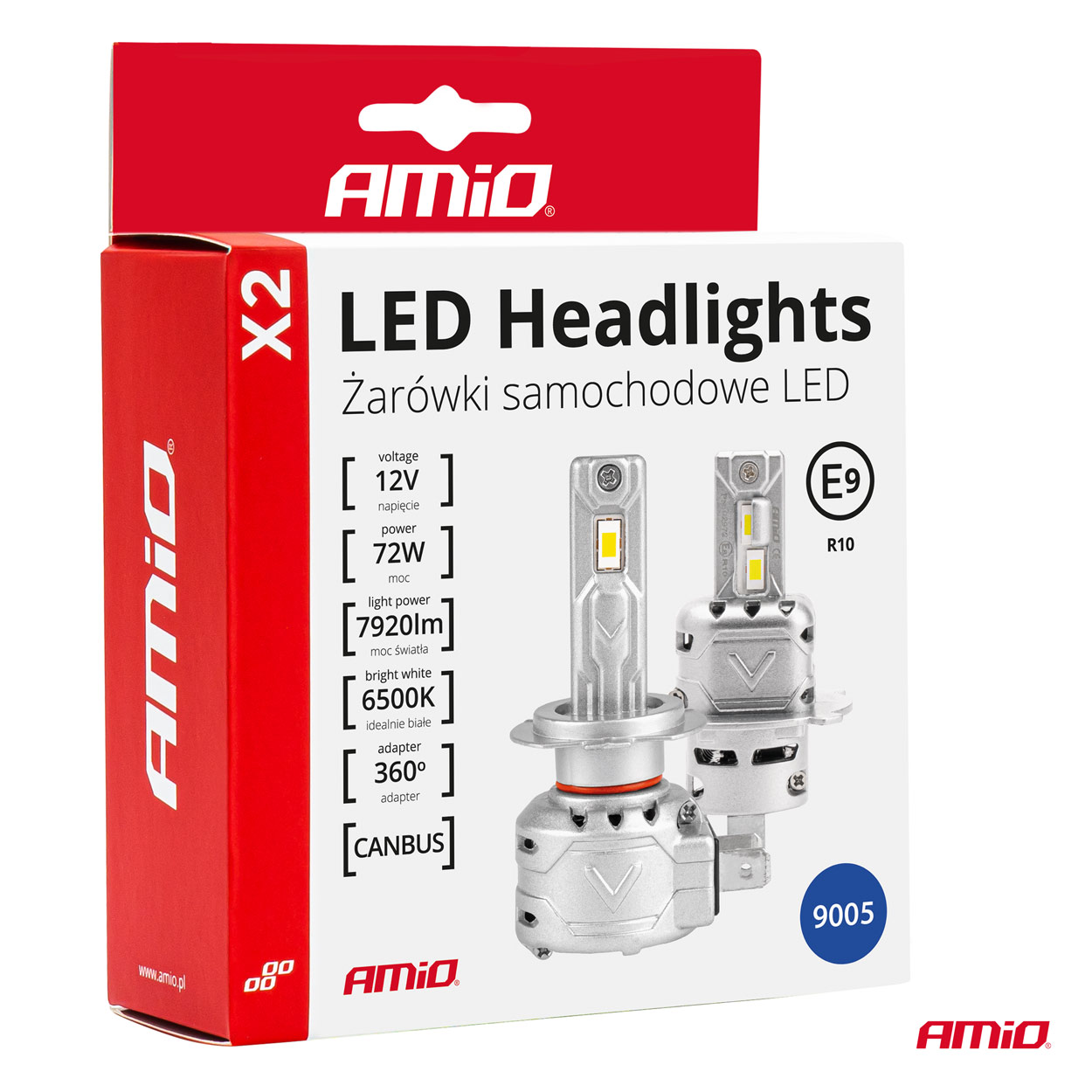 LED žiarovky hlavného svietenia HB4 9006 X2 Series AMiO